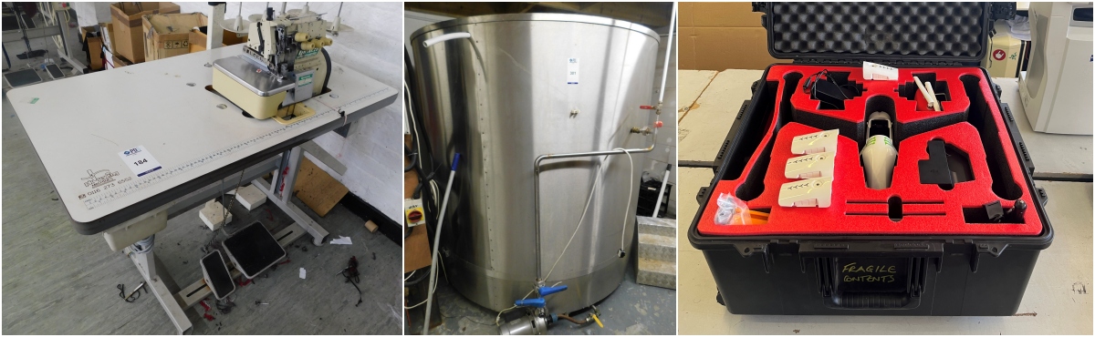 IVECO DAILY VAN, POWDER COATING PLANT & WELDERS, INDUSTRIAL SEWING MACHINES, BREWERY EQUIPMENT & DRONE