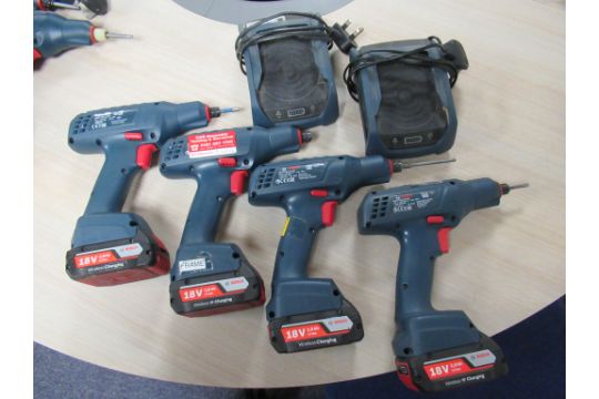 (4) Bosch Exact ION 12-700 cordless screwdrivers
