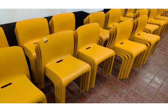 32 off Matching Stacking Orange Chairs. Lots 38…