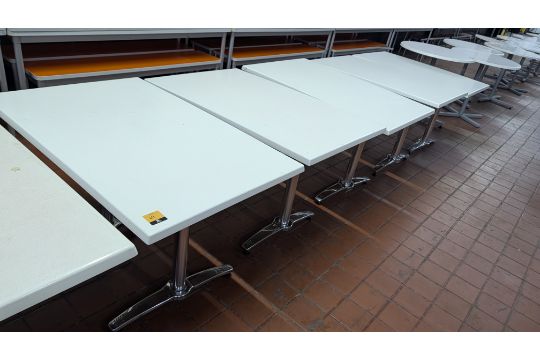 5 off Rectangular Twin- Pedestal Café Tables,…