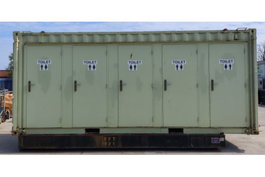 5 stall toilet block with lockable able doors…