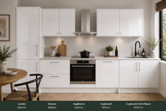 Glossy White Luxury Kitchen Pack