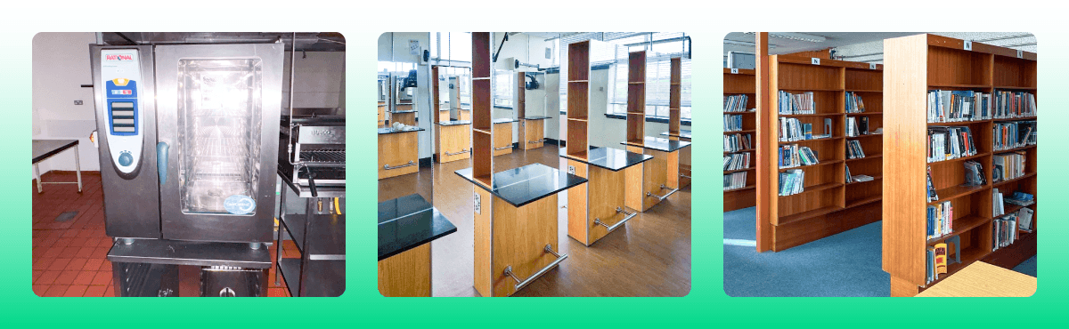 Excess SRUC equipment. Assets To Inc Catering Equipment, Salon & Hairdressing Equipment, Furniture & More