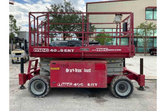 2013 MEC ROUGH TERRAIN SCISSOR LIFT MODEL 4069ERT,…