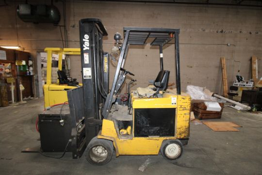 ELECTRIC FORKLIFT, YALE 5,000-LB. CAP. MDL.…