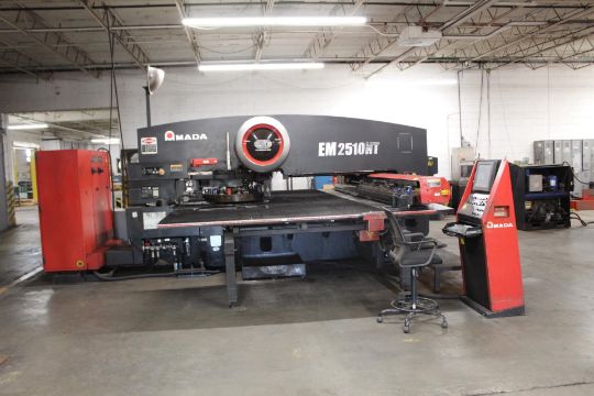 CNC TURRET PUNCH PRESS, AMADA MDL. EM2510NT,…