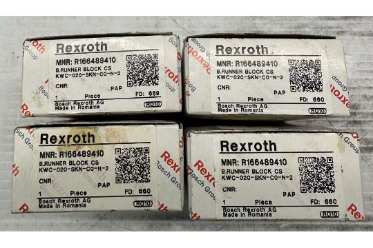 Lot of (4) Rexroth #R166489410 Linear Ball…