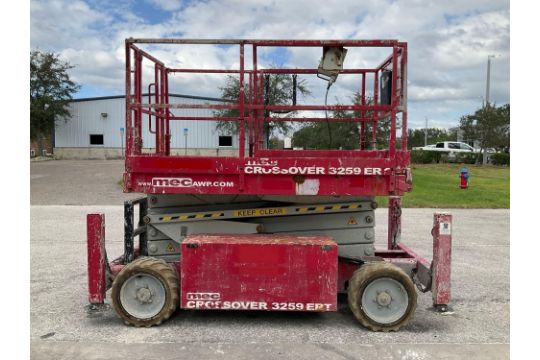 2015 MEC ROUGH TERRAIN SCISSOR LIFT MODEL 3259ERT,…