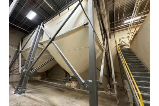 (2) Contemar Silo Systems indoor cloth flour…