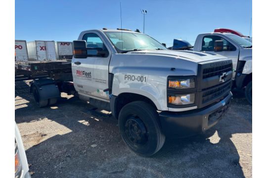 12/5/24   *Mfg'd 2019*  (38) GMC 6500 Pickup Trucks & Car Hauling Wedge Trailers