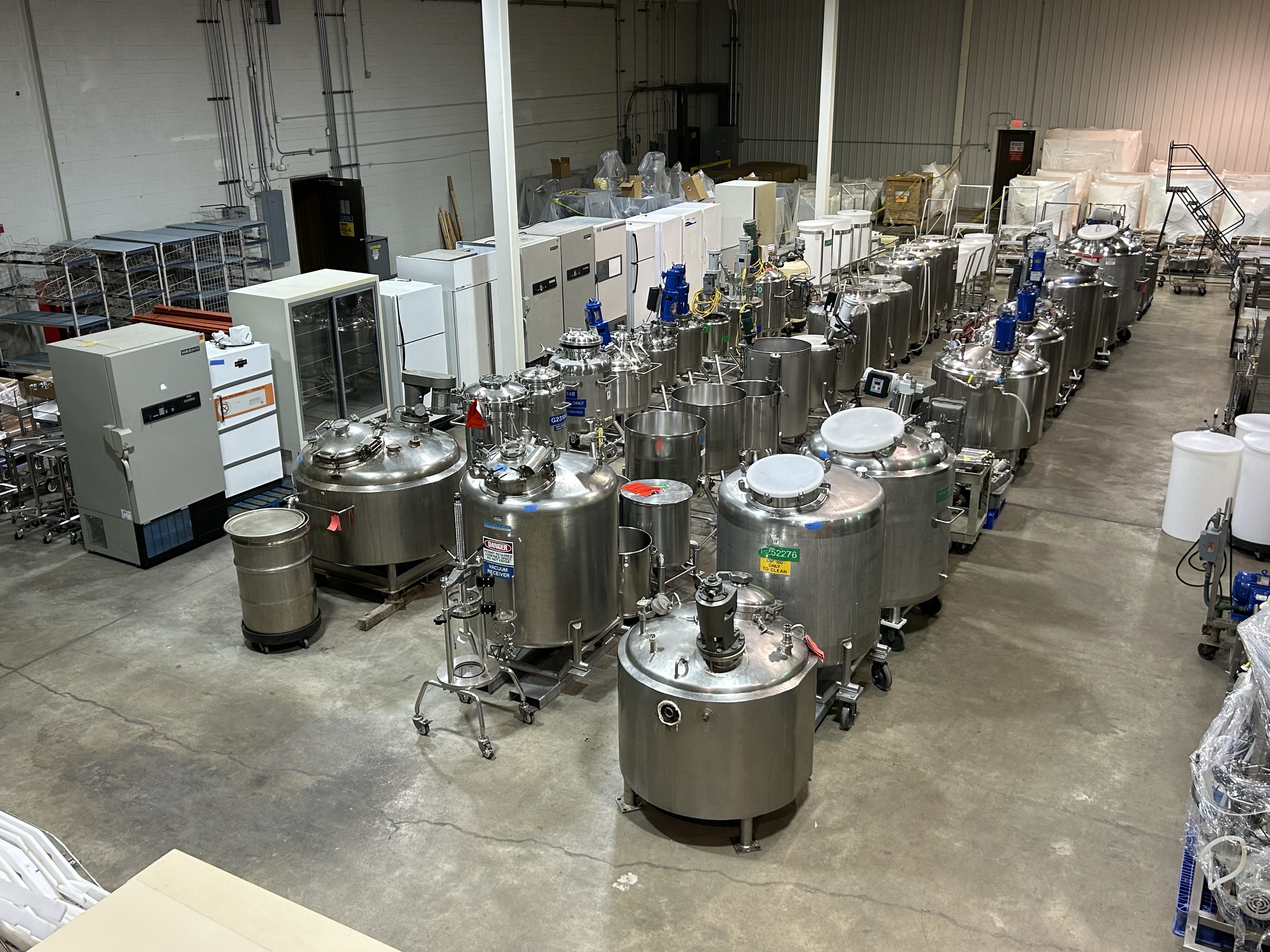 316 Stainless Steel Electro-Polish Reactors & Pressure Tanks, Surplus to the Ongoing Operations of a Global Pharmaceutical Leader (PHASE 3)