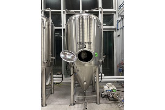 2,000L SS Cone-Bottom Fermentation Tank, port hole,…