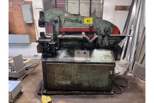 PIRANHA P50 HYDRAULIC IRONWORKER, 50-TON CAP. W/ TOOLING,…
