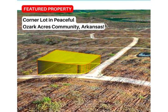 Corner Lot in Ozark Acres Community, Arkansas!