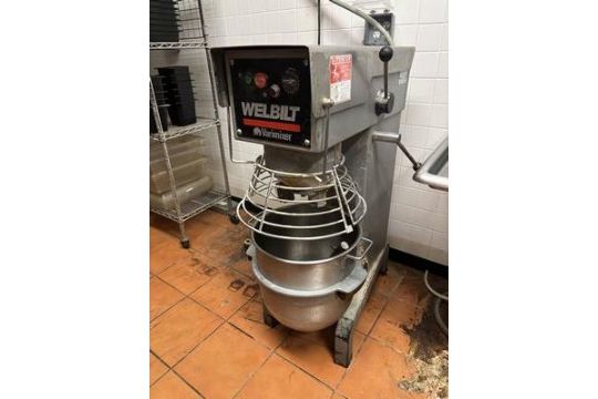 WELBILT S.S. 4O-QT. DOUGH MIXER, M/N W40P, 3 H.P.,…
