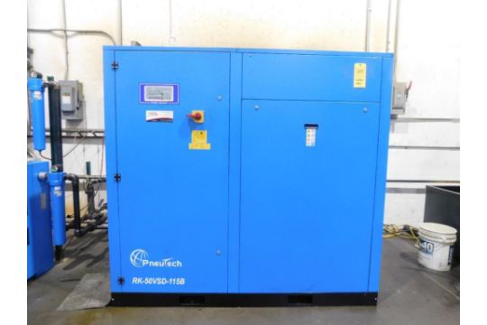 2018 PneuTech RK-50VSP-115B Rotary Screw 50 hp Air…