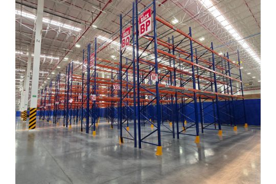 2 rows of storage racks measuring 11 meters…