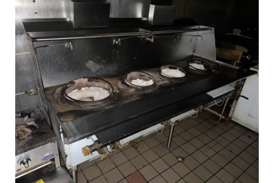 COMMERCIAL 4 BURNER WOK STATION