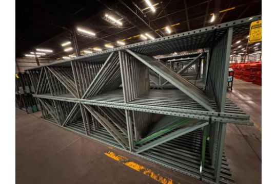 (30x) Teardrop Pallet Rack Uprights, 18' X 36'