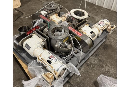 Lot of (3) Nu-Con Rotary Airlock Valves #DT375U