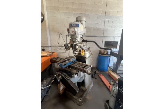 SHARP VERTICAL MILL W/YHSINO DRO & KURT 6' MILL VISE