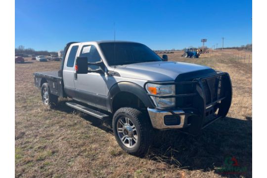 2012 FORD F250 4X4 EXTCAB FLATBED, S/N 1FT7X2B63CEA93157,…