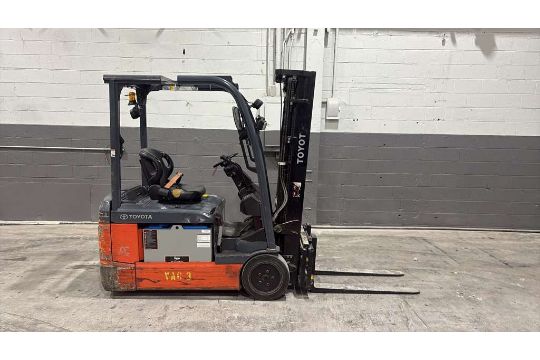 2016 Toyota 8FBE20U 4,000LB 3-Wheel Electric…