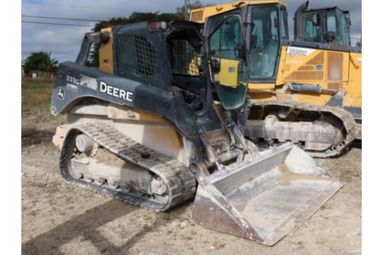 2017 John Deere 333G Skid Steer Track Loader, S/N 1T0333GMCGF305652,…