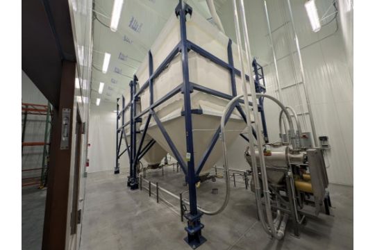 Contemar indoor flexible fabric flour silo system including…