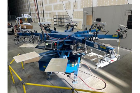 M&R Sportsman Six Color Screen Printing Press