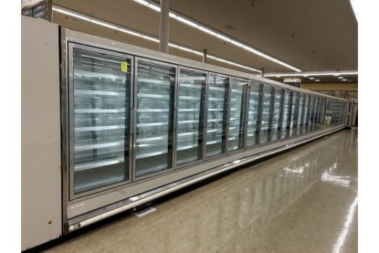 25 DOOR RUN OF HUSSMANN LOW TEMP REACH-IN CASES