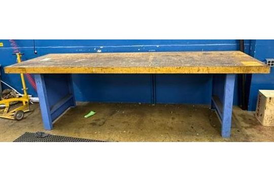 36' x 120' Butcher Block Work Table