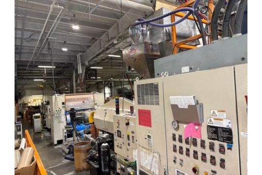 PLASTICS SHEET EXTRUSION LINE INCLUDING VACUUM RECEIVER,…