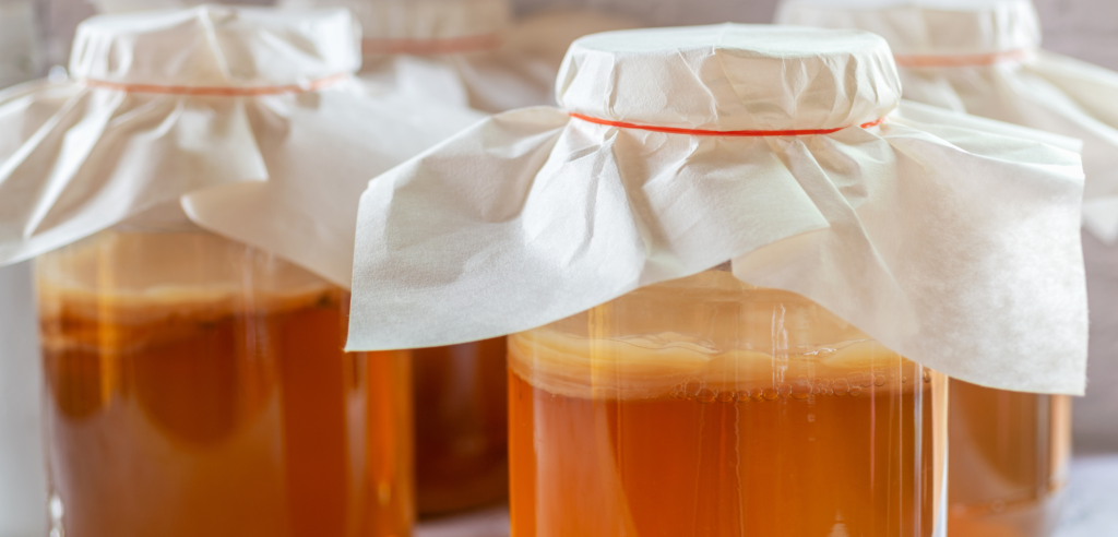 Kombucha Production & Packaging Plant: Dish Bottom Brite Tanks & Fermenters to 3K Gal, Tri-Blender, Axon Sleever, Combi Erector, Labeling, Pumps