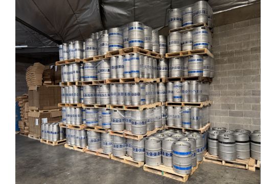 Lot of (60) Stainless Steel Sixtel Kegs | Rig Fee $175