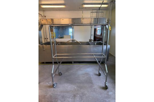 S/S Cheese Vat Paddle Cart: 56” Width x 64” Height