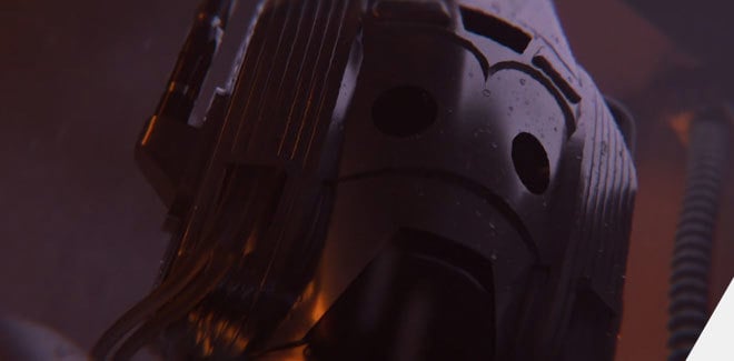 Screencap of the video promo for Doctor Who: Cybergene