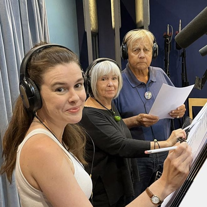 Emma Noakes, Wendy Padbury and Frazer Hines