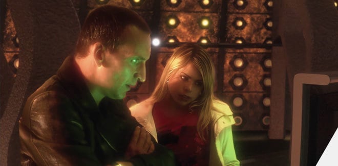 A screenshot of the video teaser for Doctor Who: Pandemonium