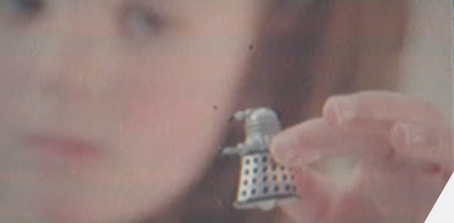 Screencap of the video promo for Time War - Daleks vs Cybermen