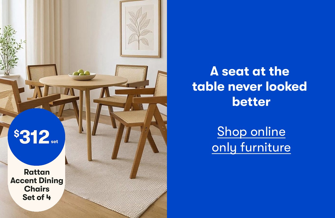 $312set - Rattan Accent Dining Chairs - Set of 4 | A seat at the table never looked better | Shop online only Furniture