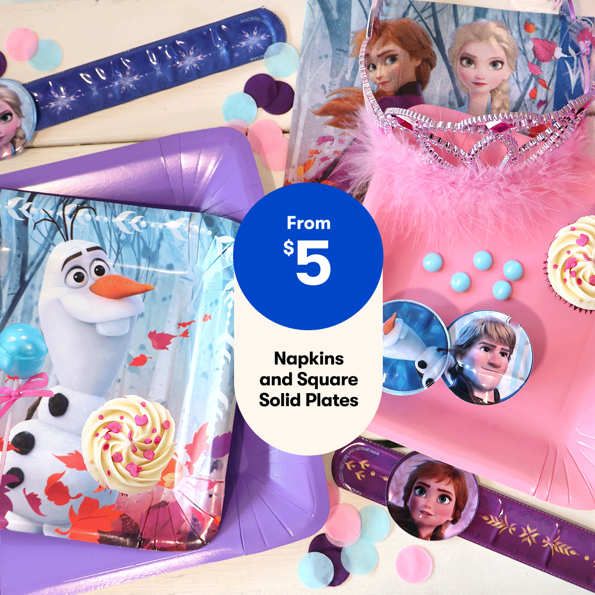 From $5 Napkins and Squares Solid Plates