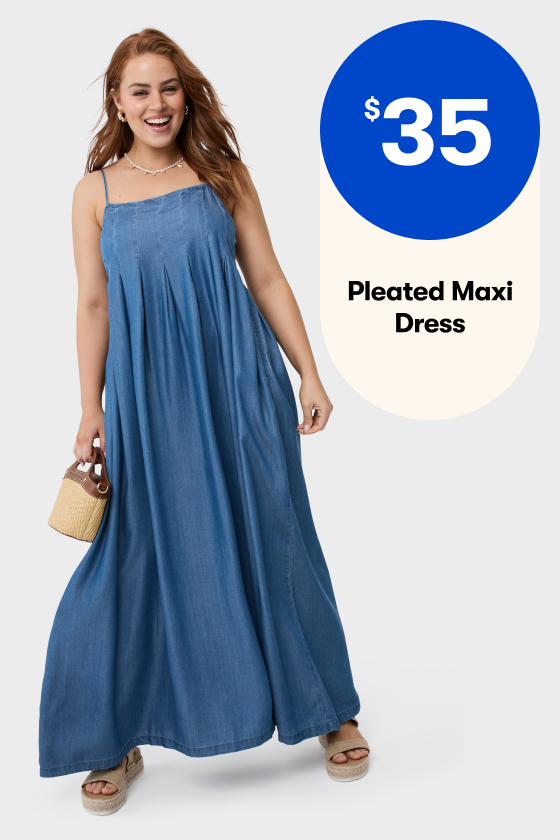 $35 | Pleated Maxi Dress