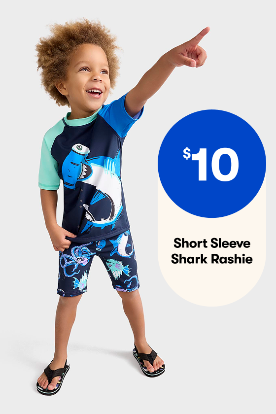 $10 | Short Sleeve Shark Rashie
