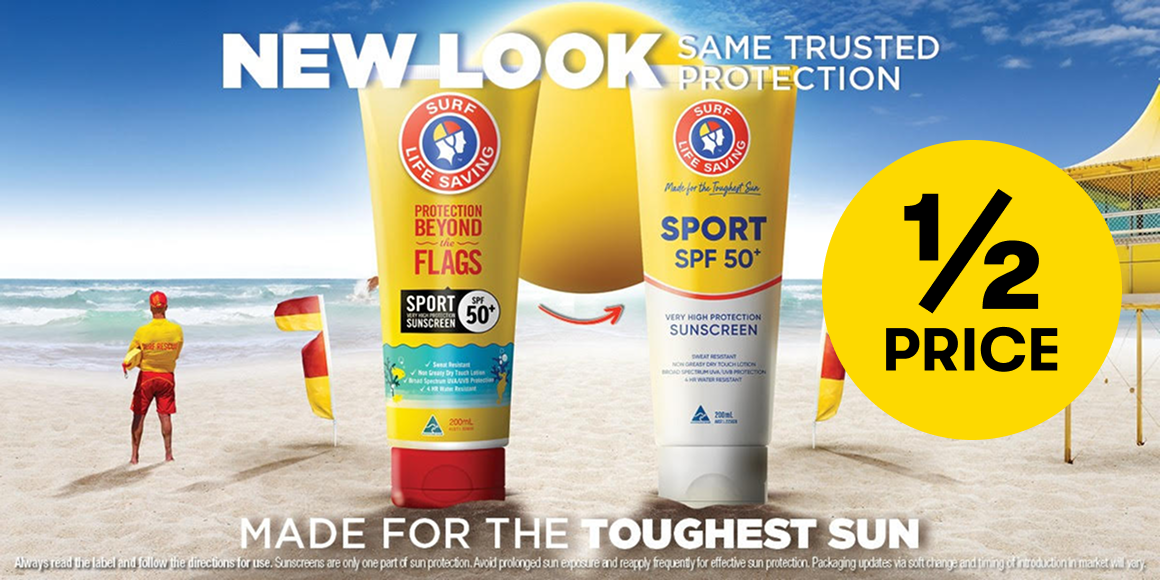 1/2 Price Surf Life Saving Sport Sunscreen 