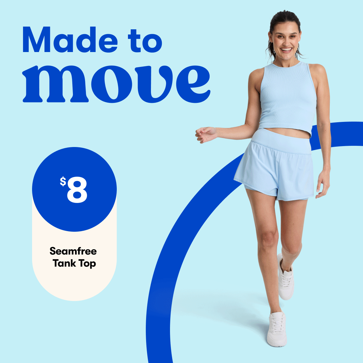Made to Move - $10 Seamfree Leggings | $8 Seamfree tank top | $10 Seamfree Shorts