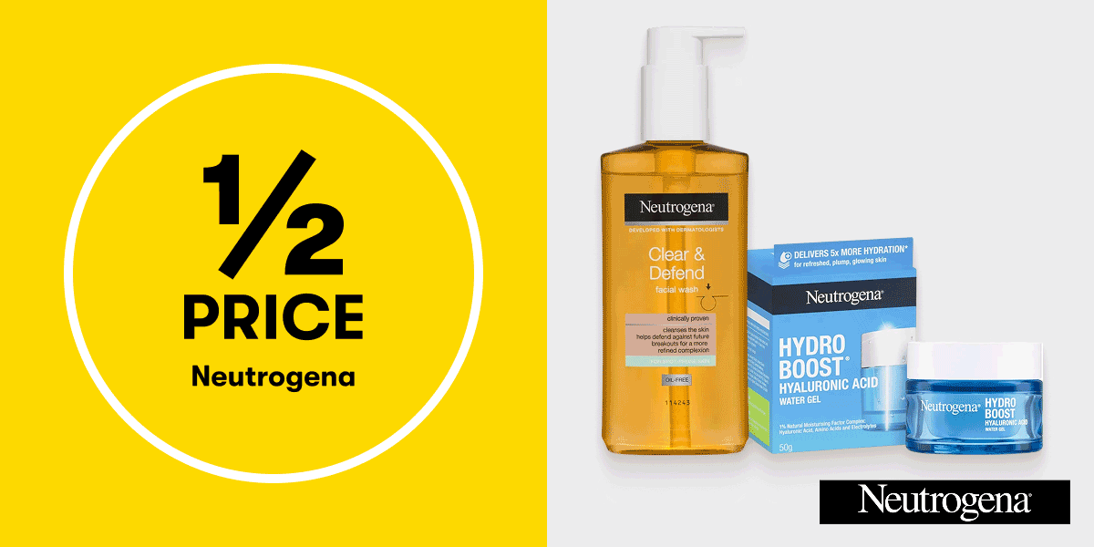 1/2 Price on Neutrogena, Aveeno, TRESemme & more