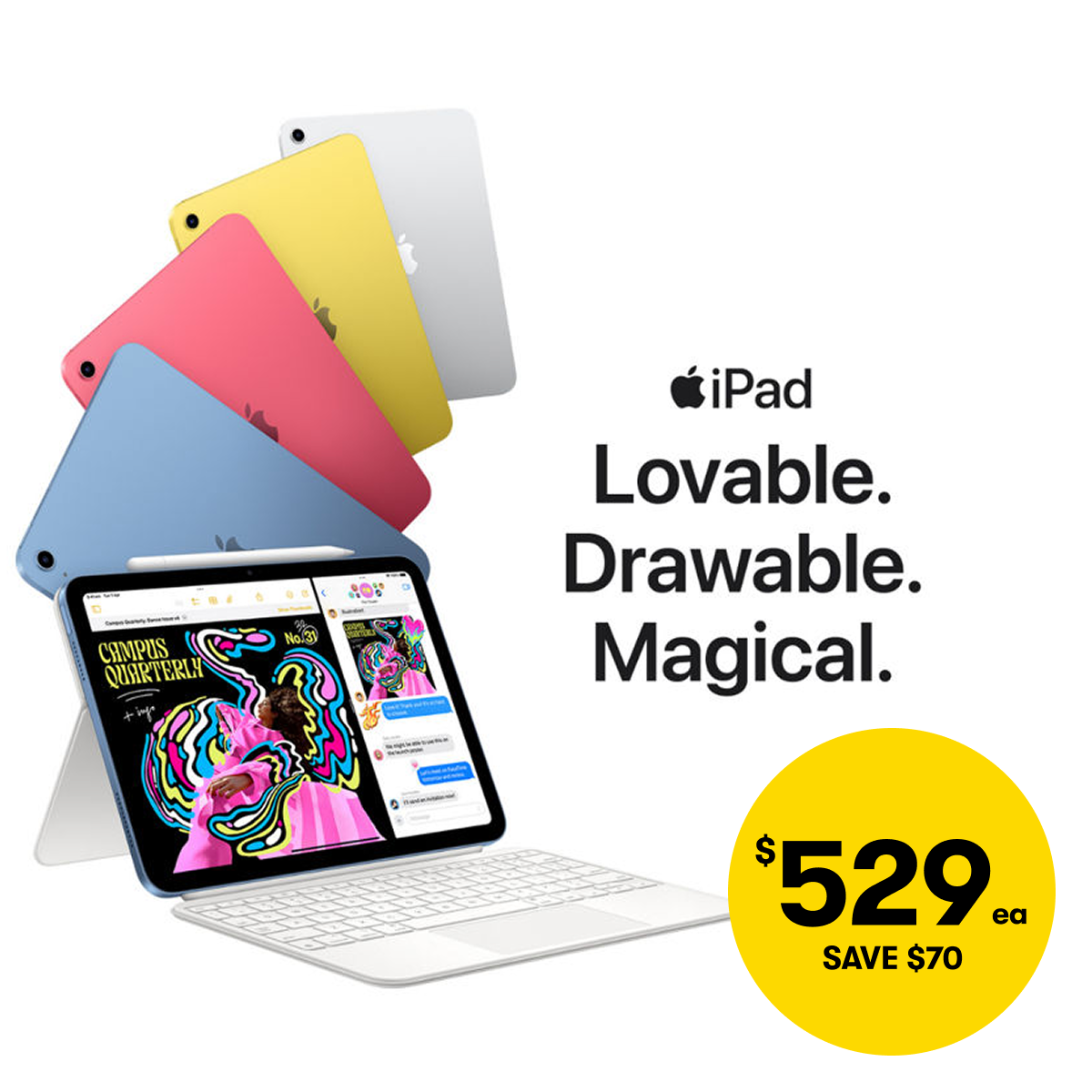 Apple iPad $529ea SAVE $70