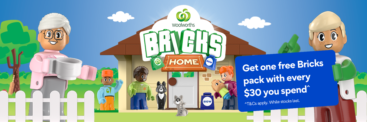 Woolworths Bricks Home - Get one free Bricks pack with every $30 you spend* T&Cs Apply
