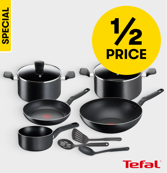1/2 PRICE Tefal Super Cook 5 Piece Set